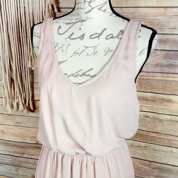 Show Me Your Mumu | ‘Kendall’ Dusty Blush Chiffon Sheer Drapey Formal Maxi Dress - Picture 3 of 8